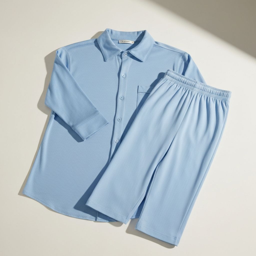 면 저지 파자마 세트