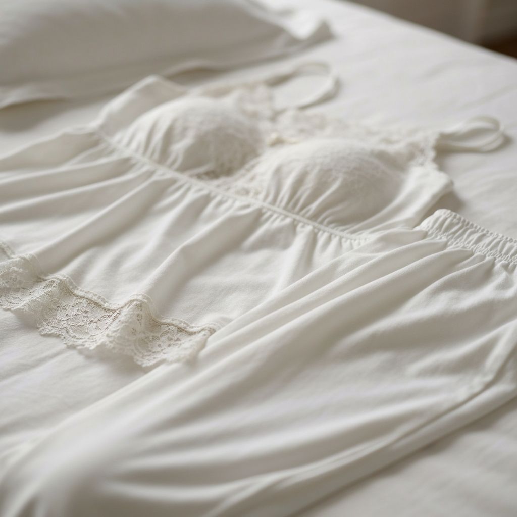 코튼 레이스 잠옷